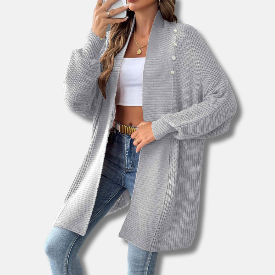 VogeLuxe | Women’s Longline Chunky Knit Cardigan 3