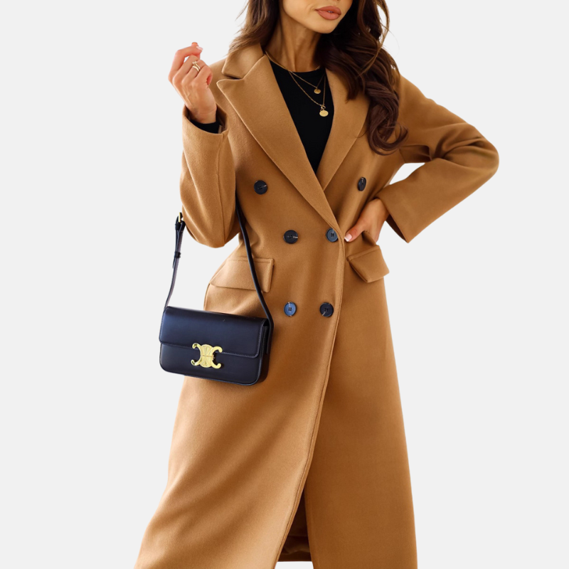 VogeLuxe | Women’s Longline Double-Breasted Coat 0