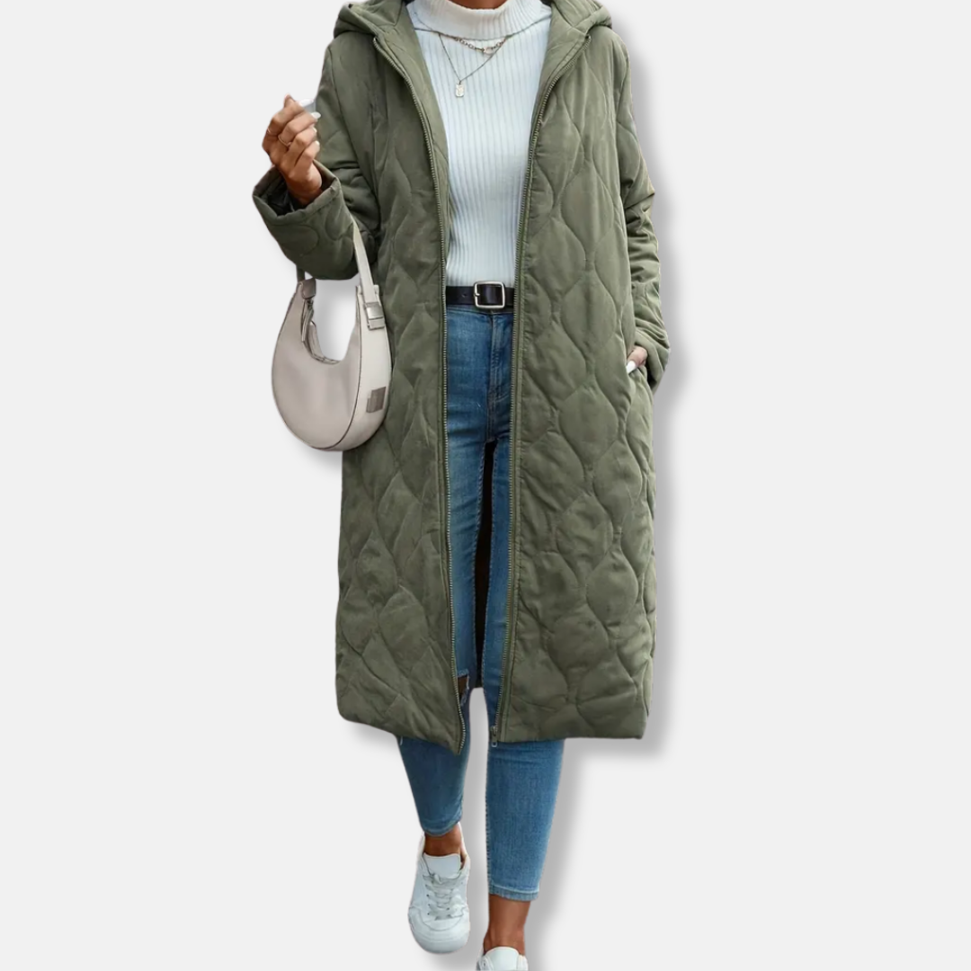 VogeLuxe | Women’s Longline Quilted Puffer Coat 0