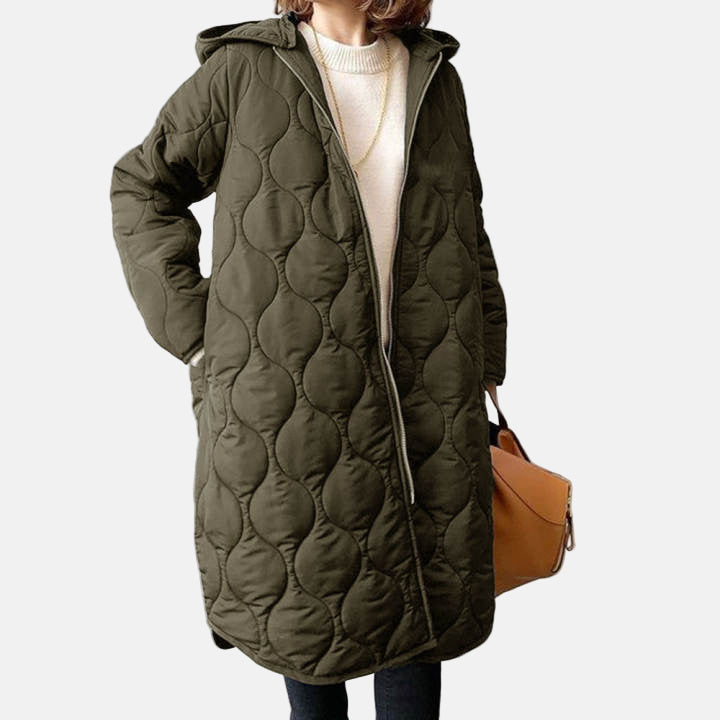 VogeLuxe | Women’s Longline Quilted Puffer Coat 3