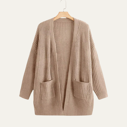 VogeLuxe | Women’s Longline Ribbed Cardigan 0