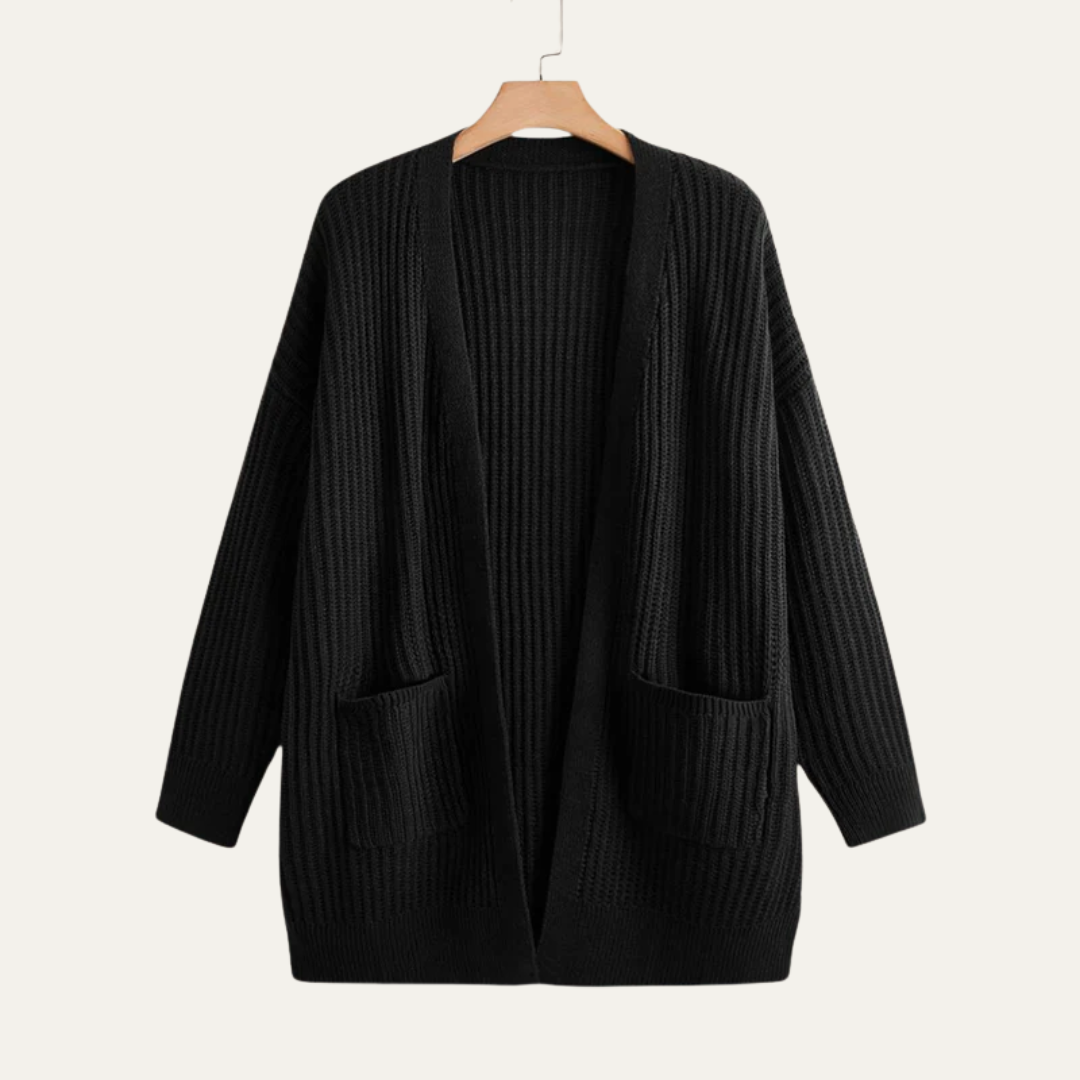 VogeLuxe | Women’s Longline Ribbed Cardigan 4