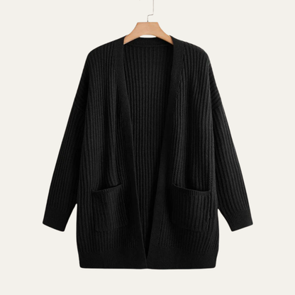 VogeLuxe | Women’s Longline Ribbed Cardigan 4