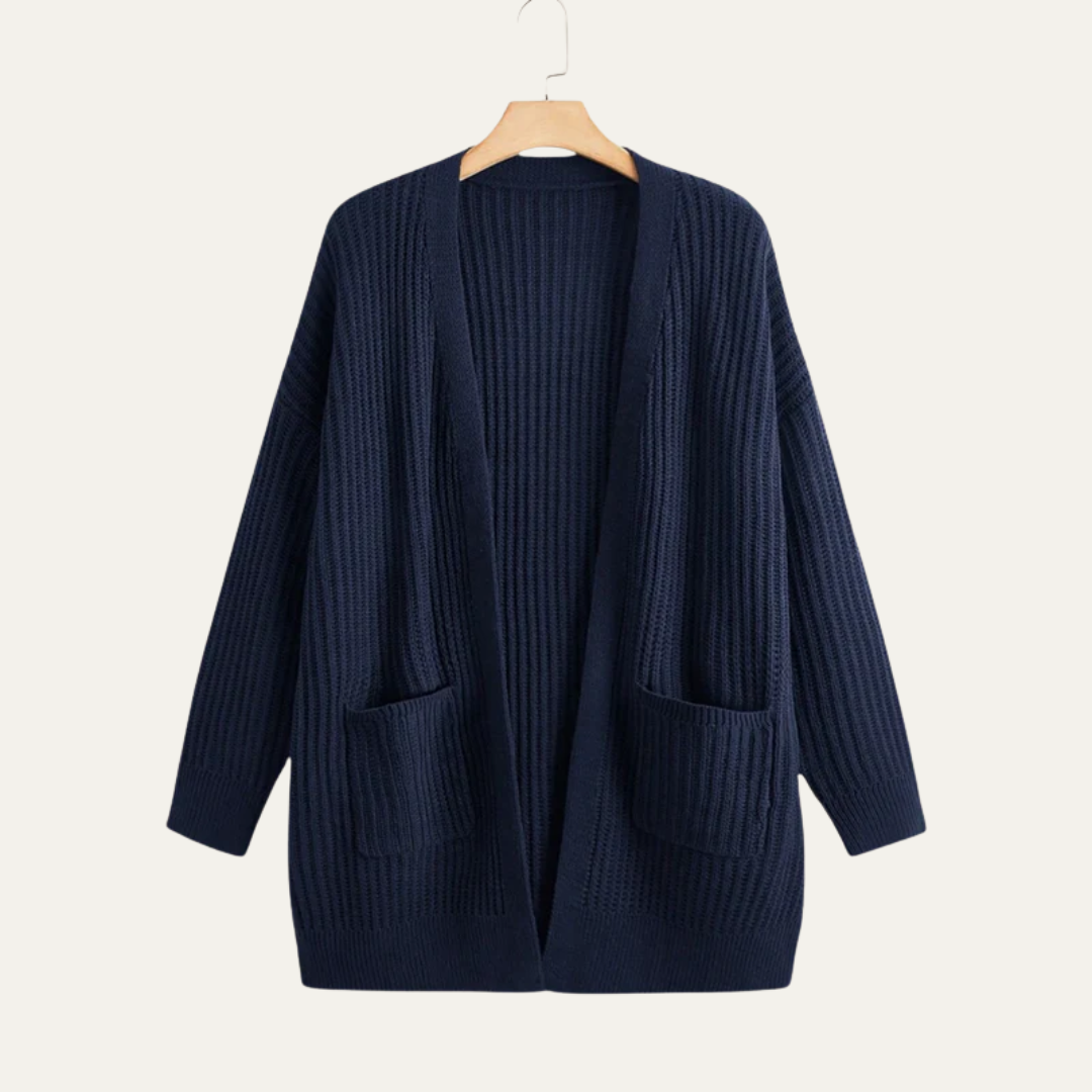 VogeLuxe | Women’s Longline Ribbed Cardigan 7