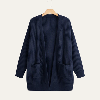 VogeLuxe | Women’s Longline Ribbed Cardigan 7