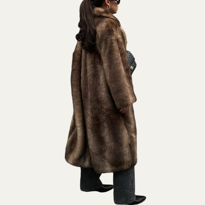 VogeLuxe | Women’s Luxe Faux Fur Longline Coat 2