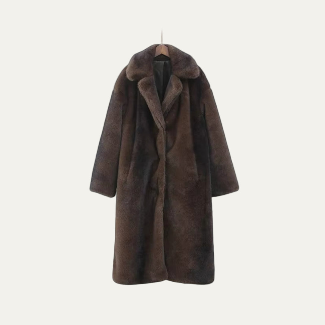 VogeLuxe | Women’s Luxe Faux Fur Longline Coat 3