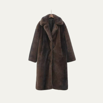 VogeLuxe | Women’s Luxe Faux Fur Longline Coat 3