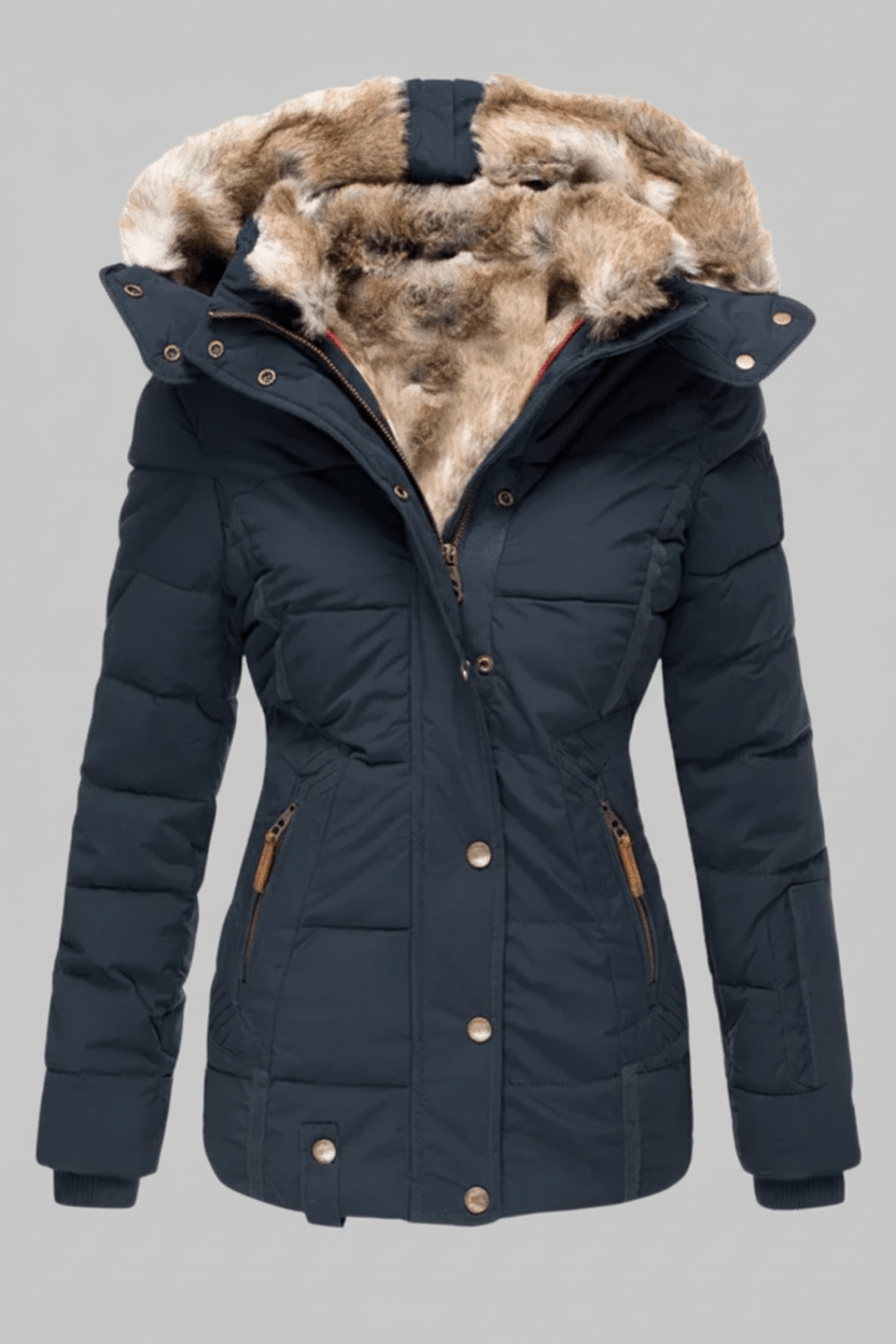 VogeLuxe | Women’s Luxe Faux Fur Puffer Jacket 3