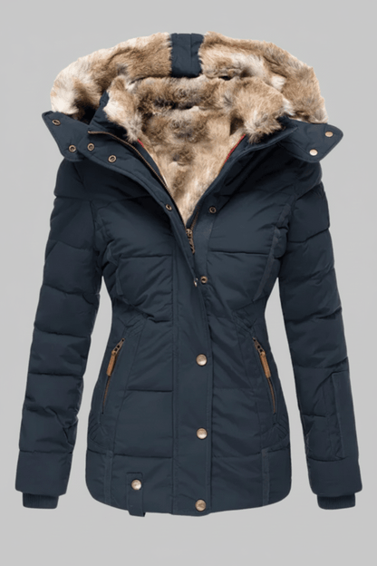 VogeLuxe | Women’s Luxe Faux Fur Puffer Jacket 3