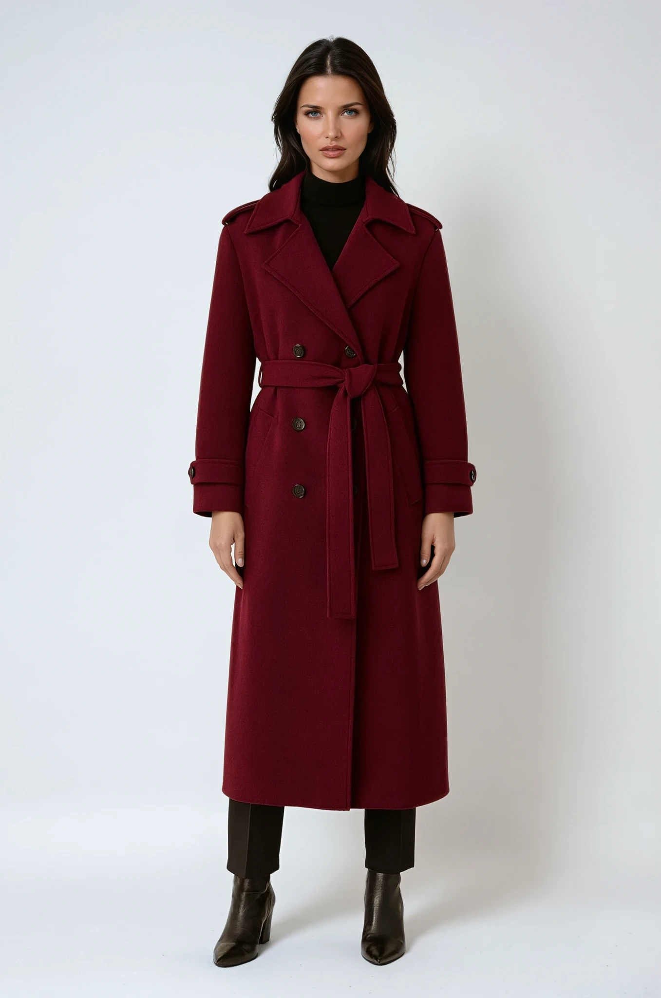 VogeLuxe | Women’s Maxi Style Double-Breasted Trench Coat 0