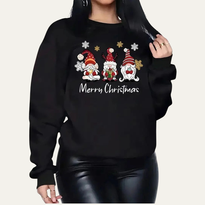 VogeLuxe | Women’s Merry Christmas Gnome Graphic Sweatshirt 2