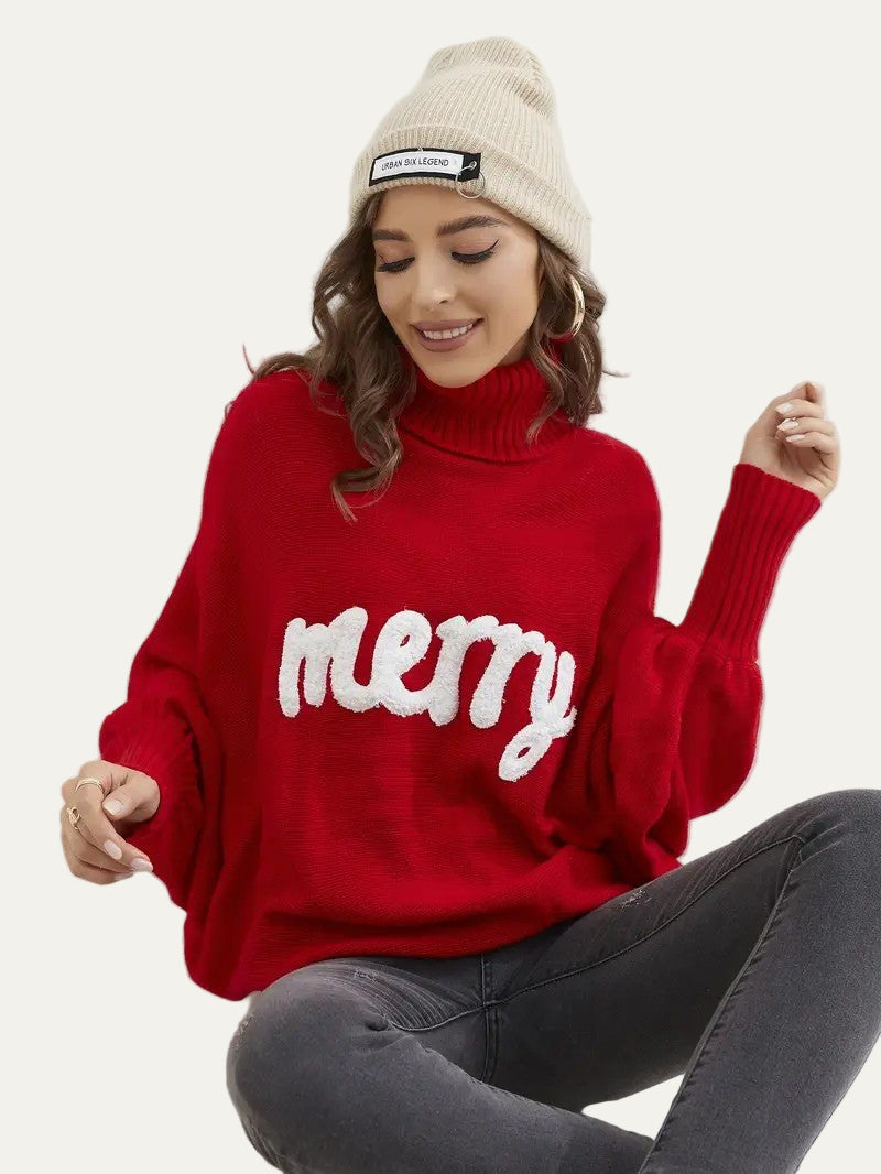 VogeLuxe | Women’s Merry Textured Turtleneck Sweater 1