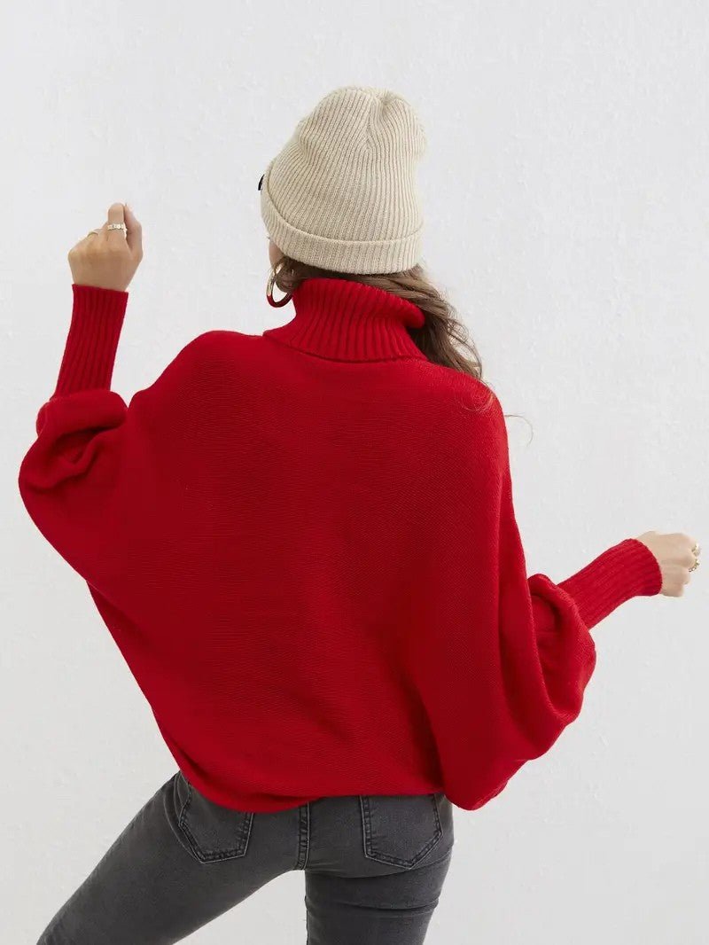 VogeLuxe | Women’s Merry Textured Turtleneck Sweater 3