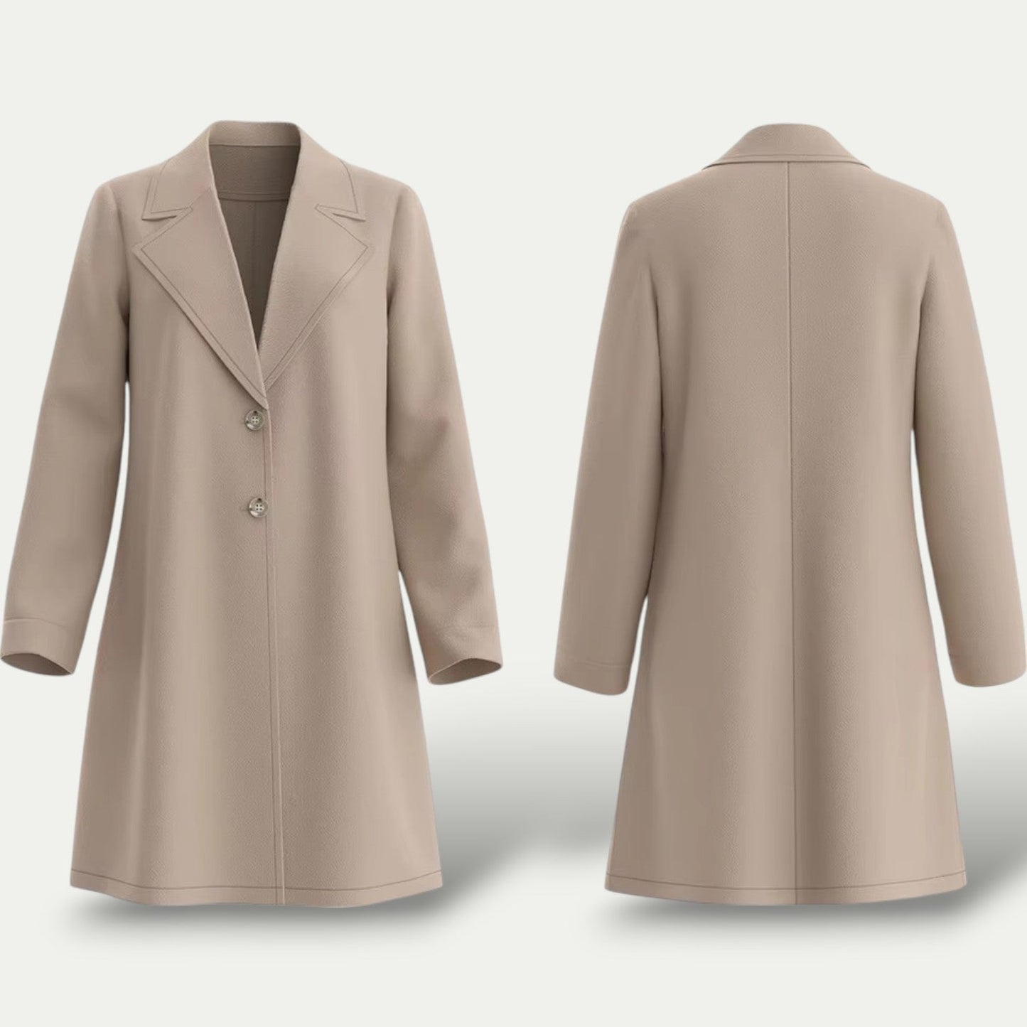 VogeLuxe | Women’s Minimalist A-Line Coat 0