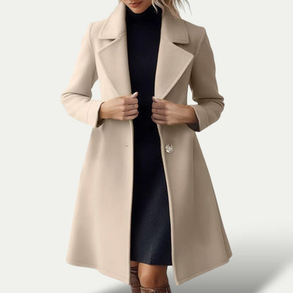 VogeLuxe | Women’s Minimalist A-Line Coat 1