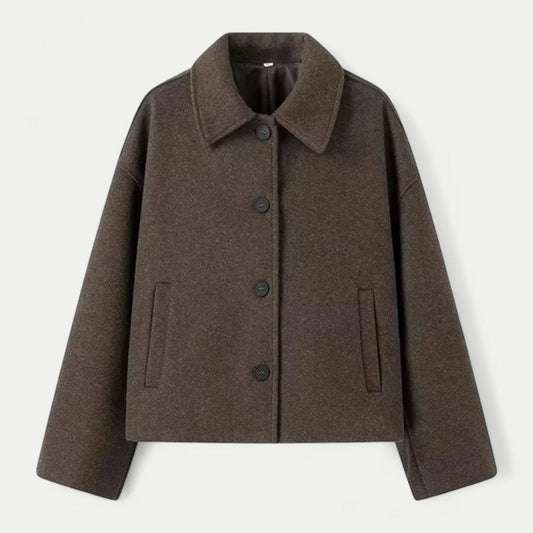 VogeLuxe | Women’s Modern Wool-Blend Cropped Jacket 0