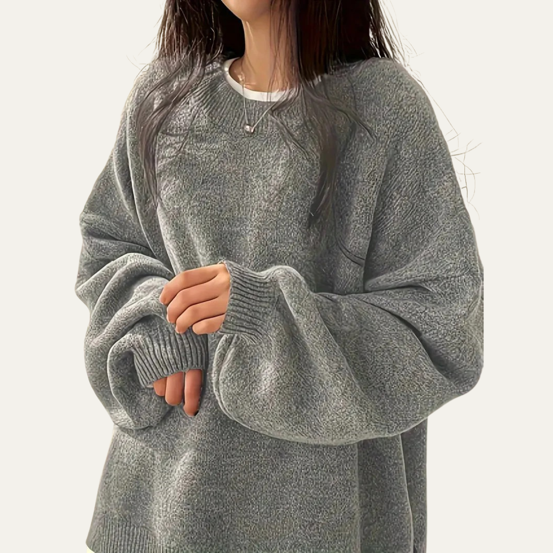 VogeLuxe | Women’s Oversized Balloon Sleeve Knit Sweater 3