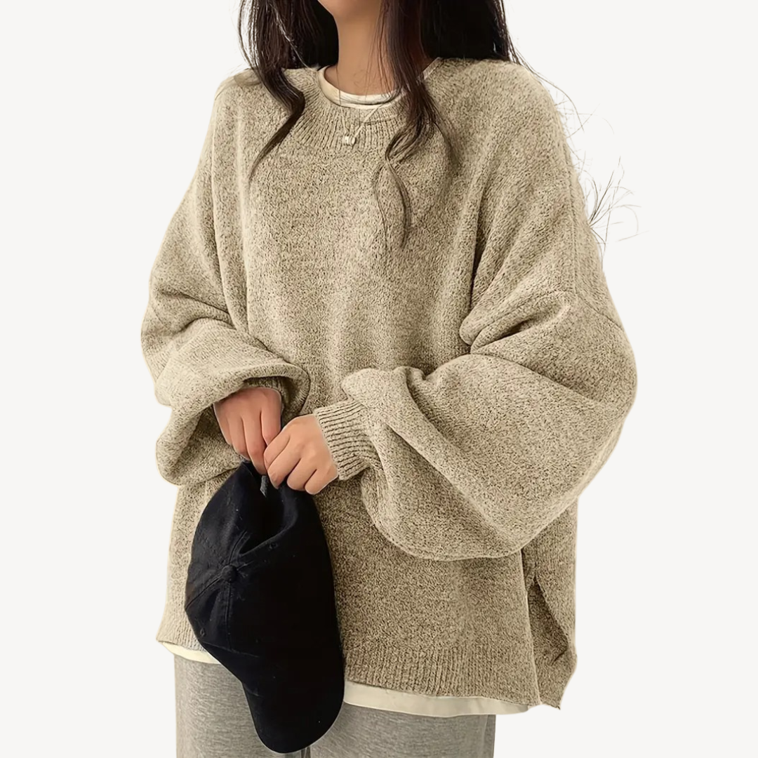 VogeLuxe | Women’s Oversized Casual O-Neck Sweater 4