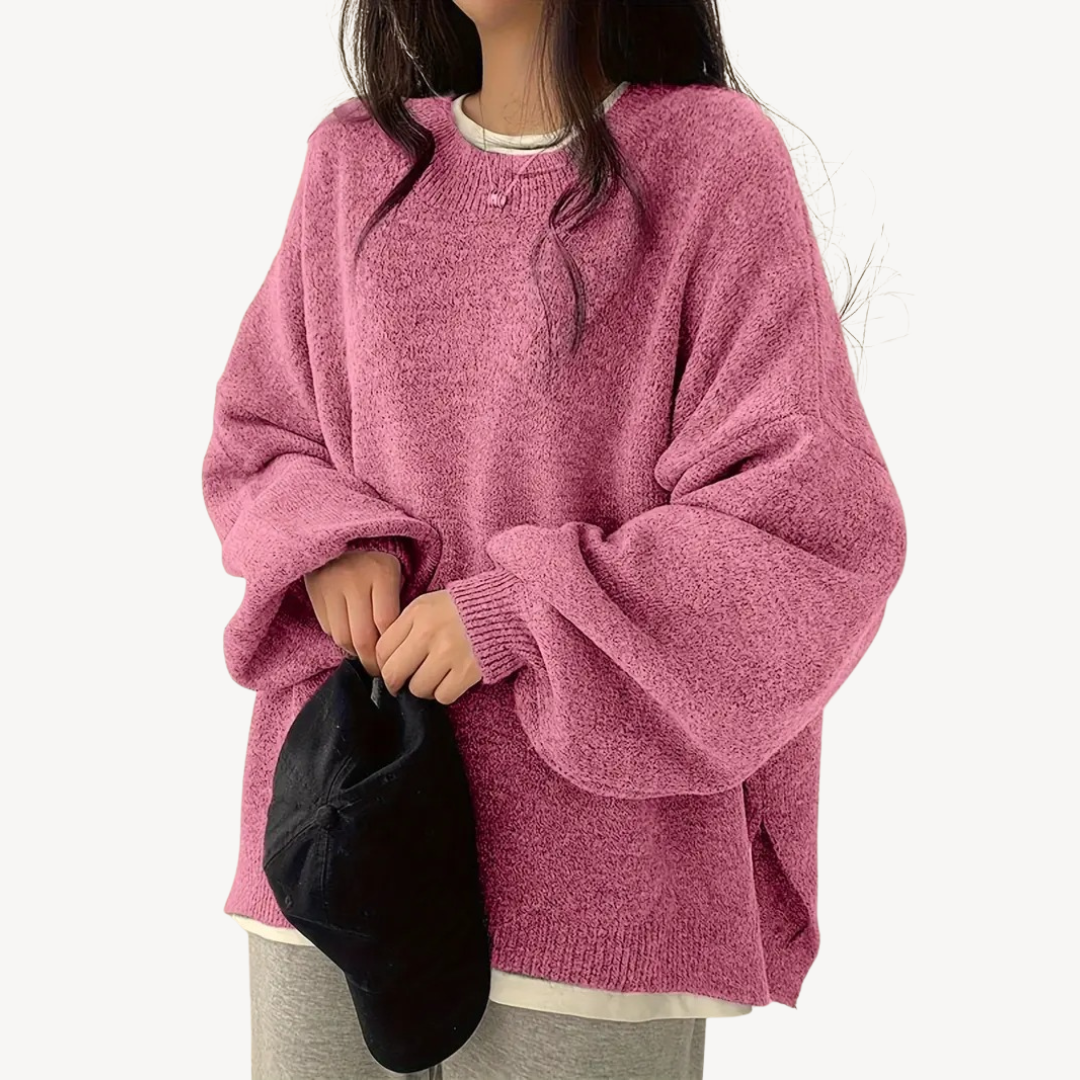 VogeLuxe | Women’s Oversized Casual O-Neck Sweater 5