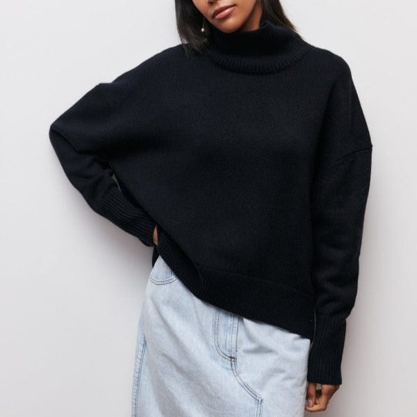 VogeLuxe | Women’s Oversized Chunky Funnel Neck Sweater 2