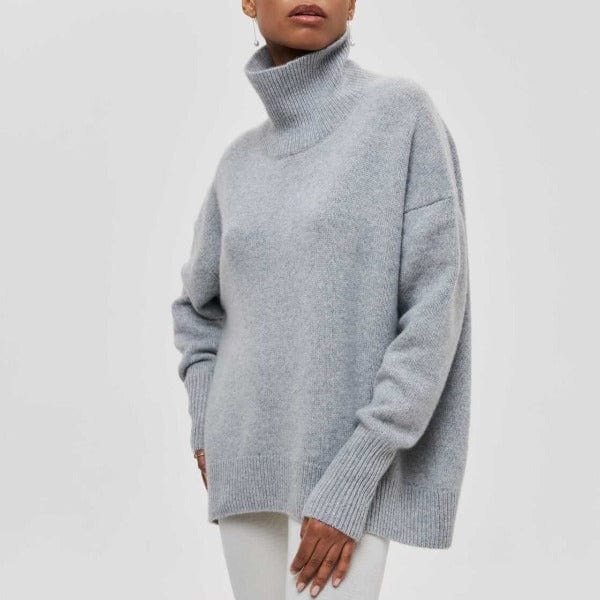 VogeLuxe | Women’s Oversized Chunky Funnel Neck Sweater 4