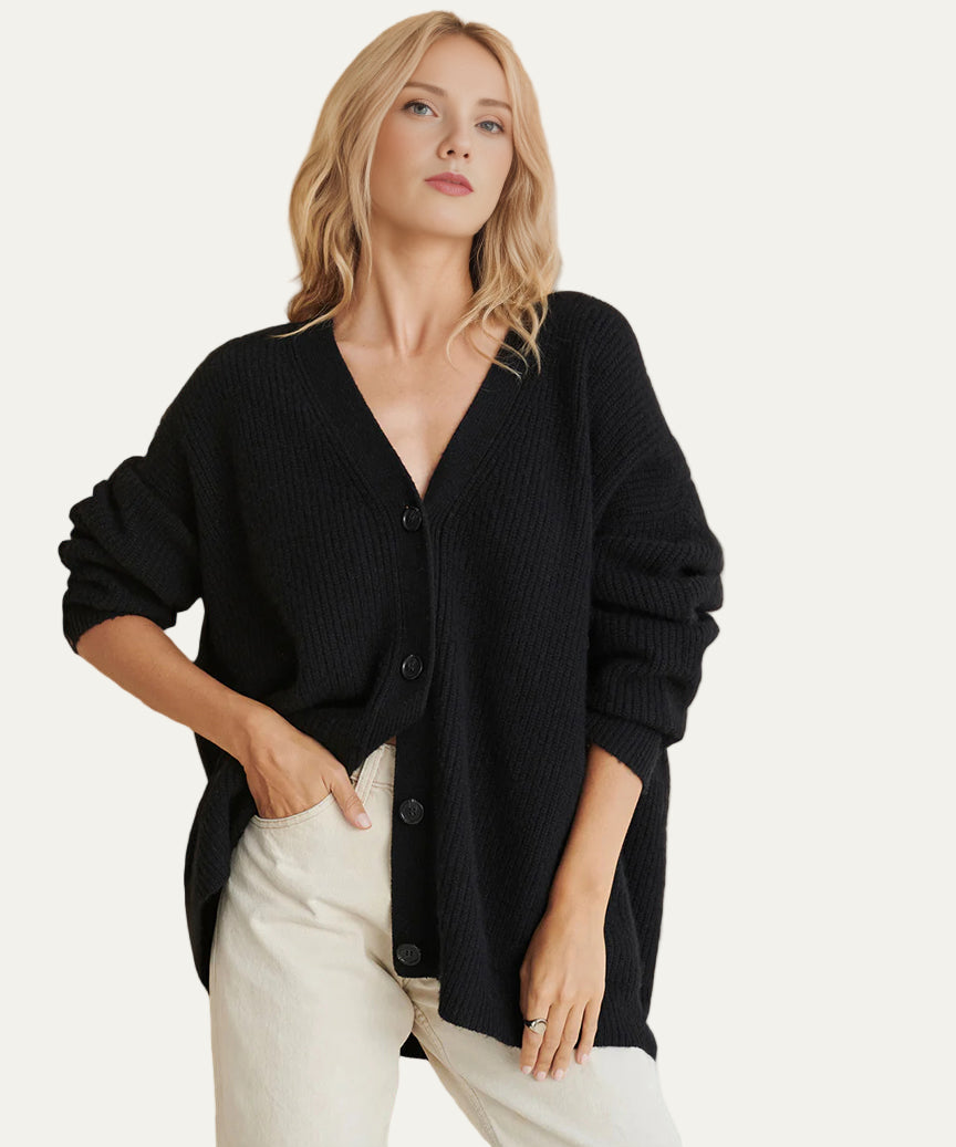 VogeLuxe | Women’s Oversized Chunky Ribbed Cardigan 1