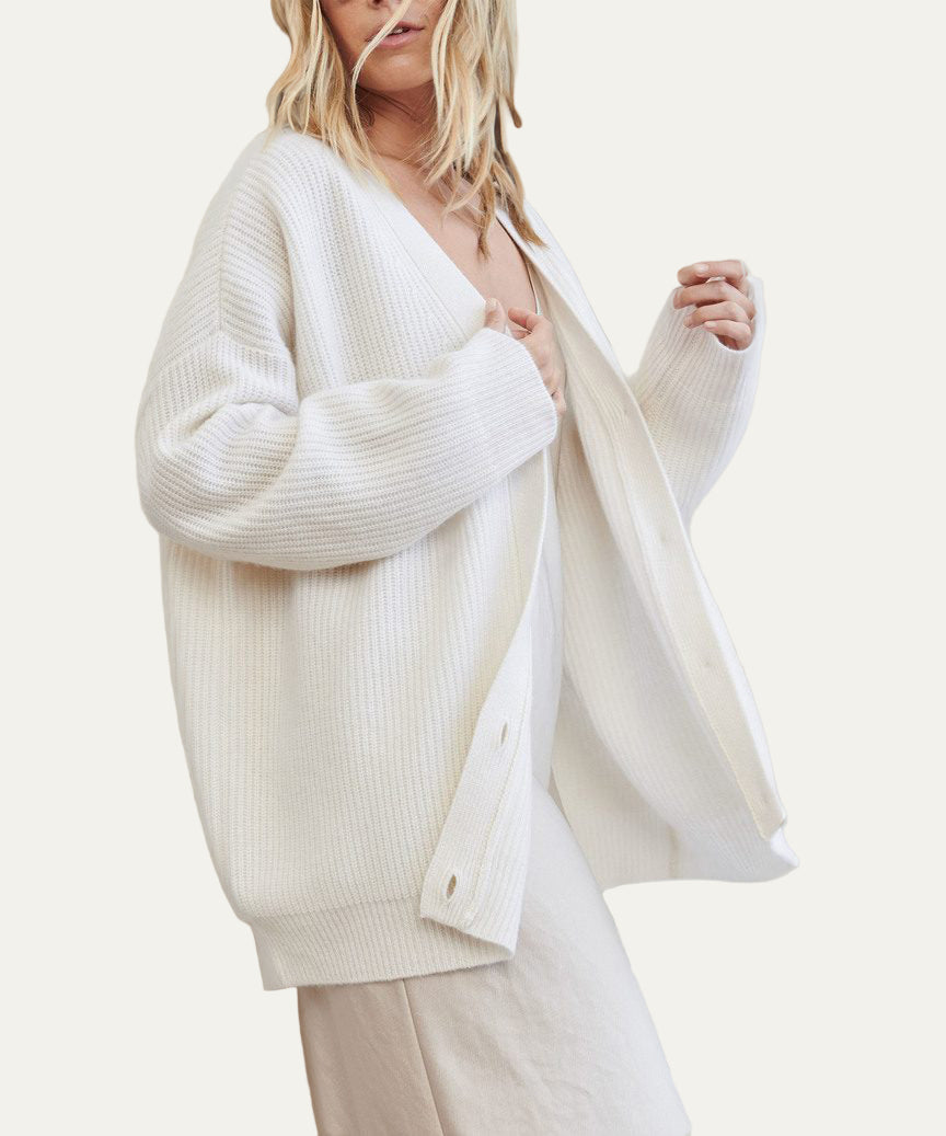 VogeLuxe | Women’s Oversized Chunky Ribbed Cardigan 3