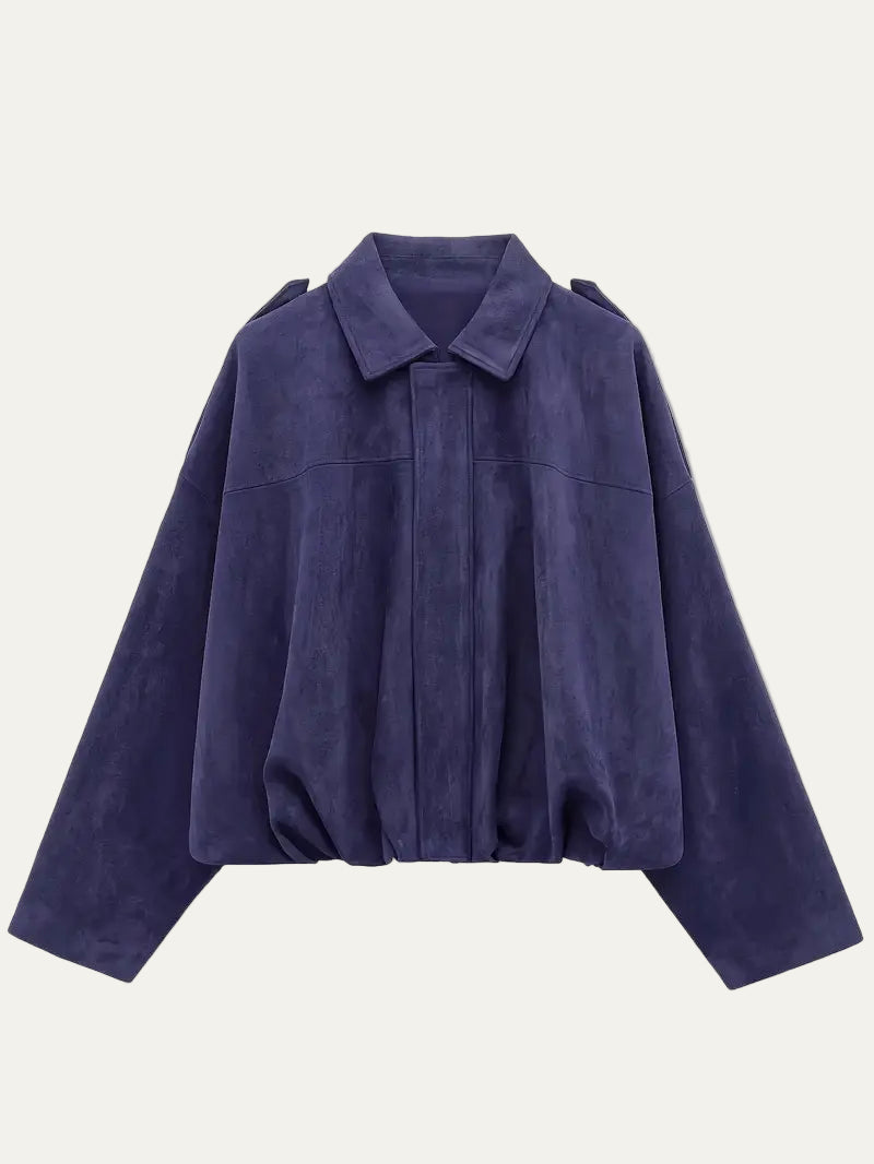 VogeLuxe | Women’s Oversized Cropped Bomber Jacket 8