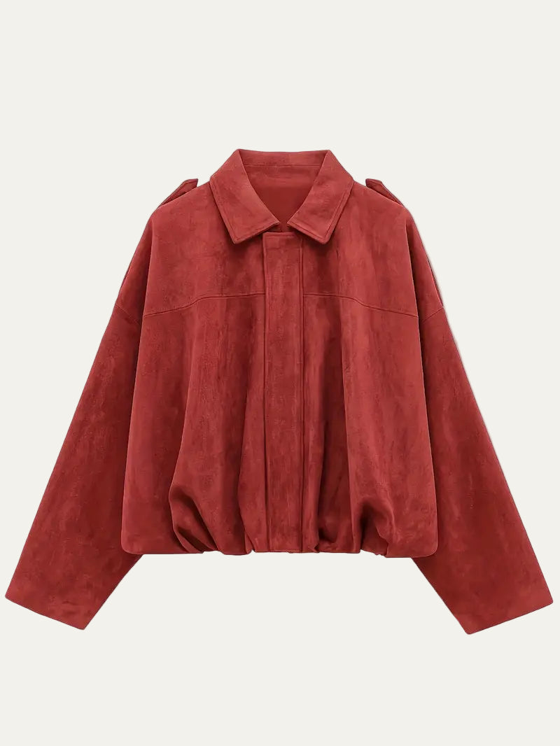 VogeLuxe | Women’s Oversized Cropped Bomber Jacket 9