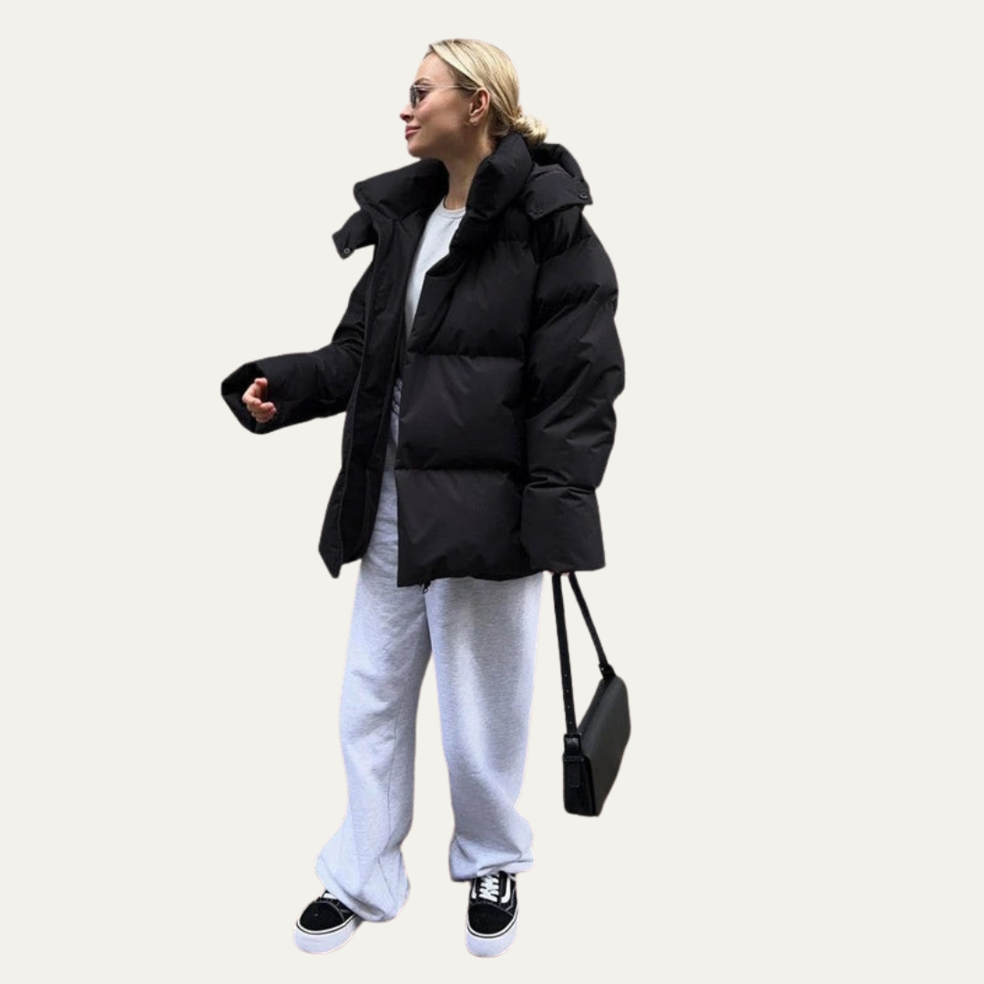 VogeLuxe | Women’s Oversized High-Neck Cropped Puffer Jacket 6
