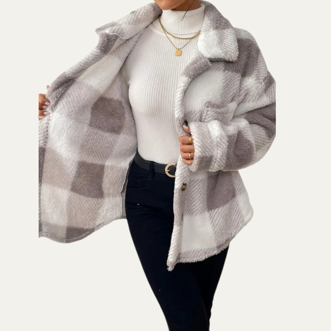 VogeLuxe | Women’s Oversized Plaid Shacket 1
