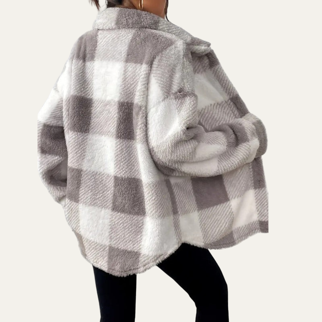 VogeLuxe | Women’s Oversized Plaid Shacket 2