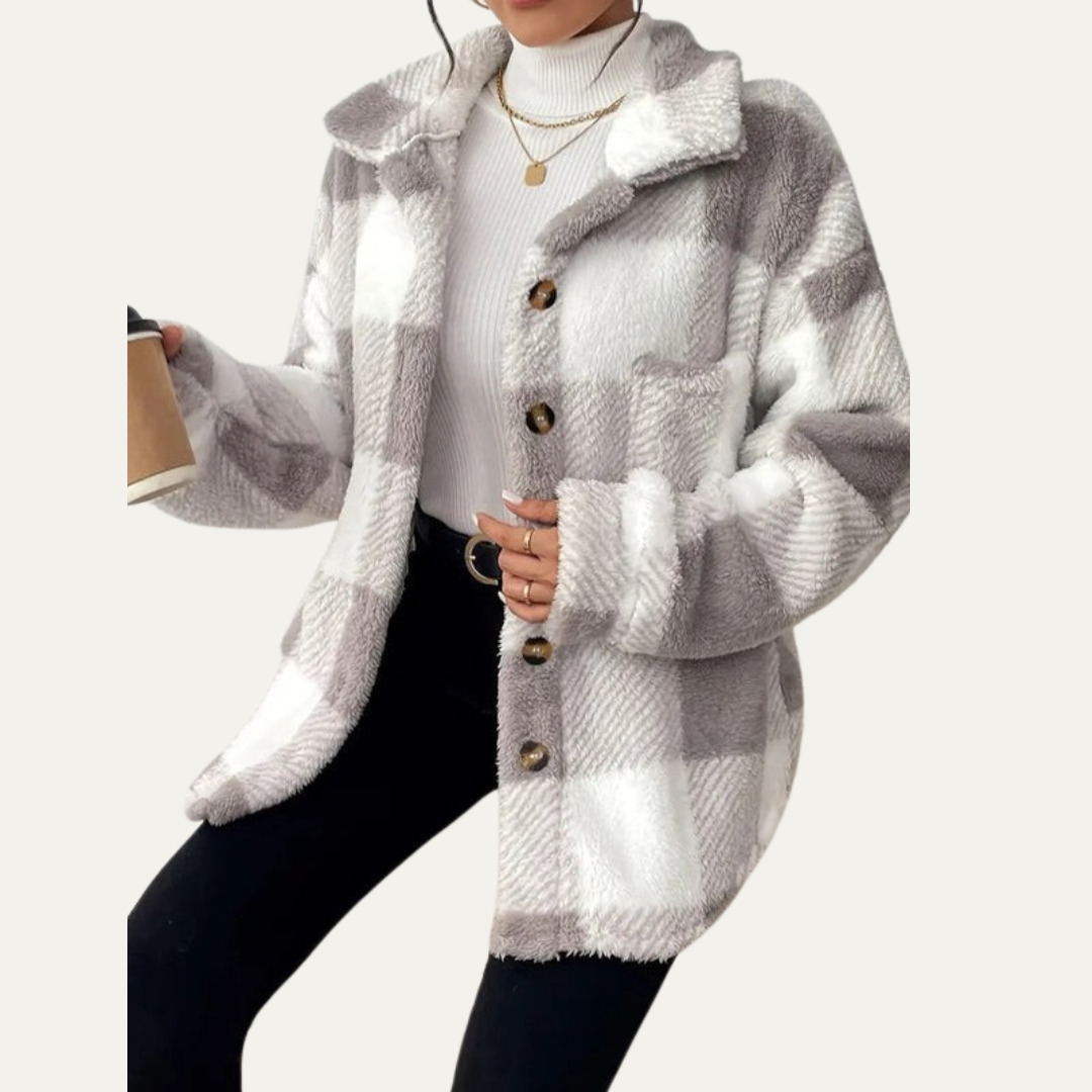 VogeLuxe | Women’s Oversized Plaid Shacket 3