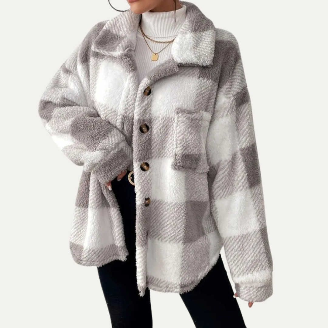 VogeLuxe | Women’s Oversized Plaid Shacket 4