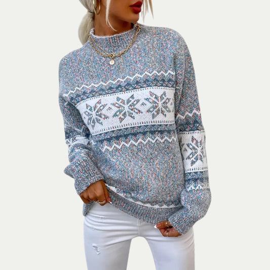 VogeLuxe | Women’s Oversized Snowflake Knit Sweater 0