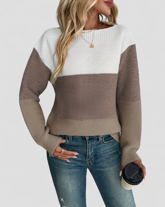 VogeLuxe | Women’s Patchwork Knit Sweater 0