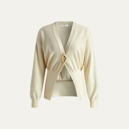 VogeLuxe | Women’s Peplum V-Neck Cardigan Sweater 5