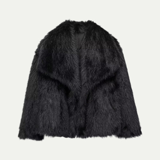 VogeLuxe | Women’s Plush Faux Fur Cropped Jacket 0