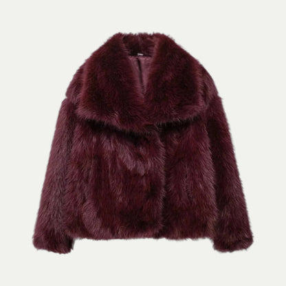 VogeLuxe | Women’s Plush Faux Fur Cropped Jacket 2