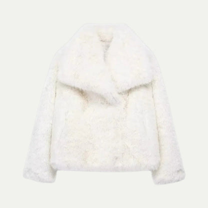 VogeLuxe | Women’s Plush Faux Fur Cropped Jacket 3
