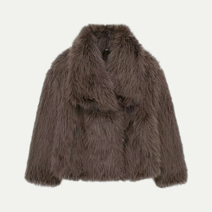 VogeLuxe | Women’s Plush Faux Fur Cropped Jacket 5