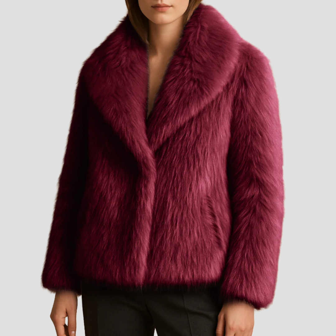 VogeLuxe | Women’s Plush Faux Fur Shawl Coat 11