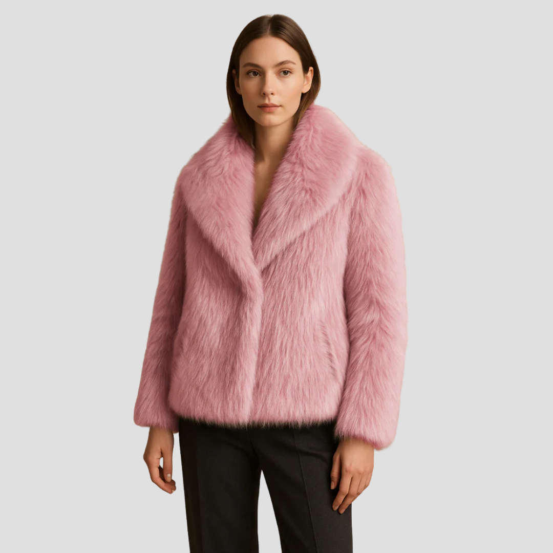 VogeLuxe | Women’s Plush Faux Fur Shawl Coat 2