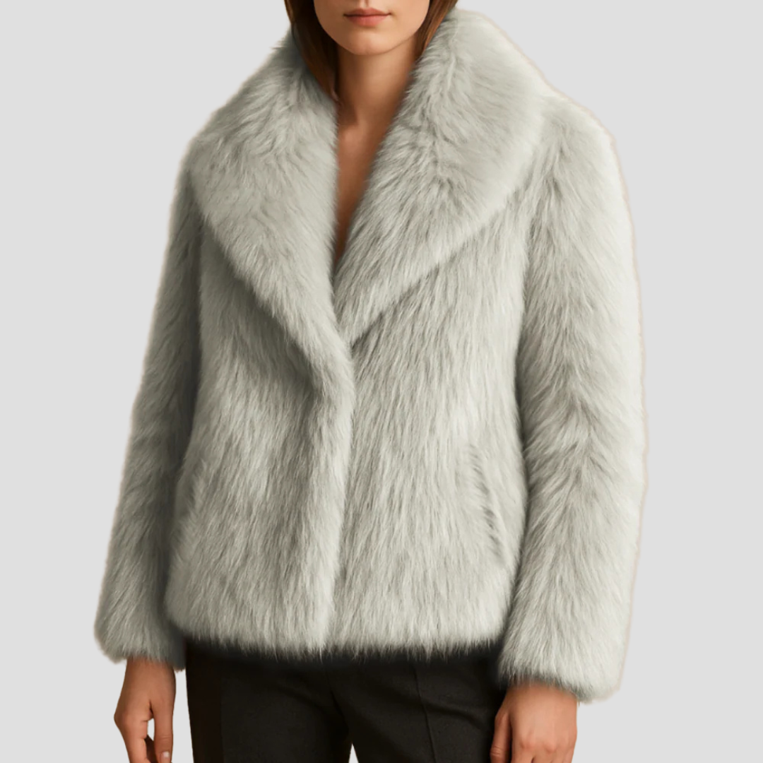 VogeLuxe | Women’s Plush Faux Fur Shawl Coat 6