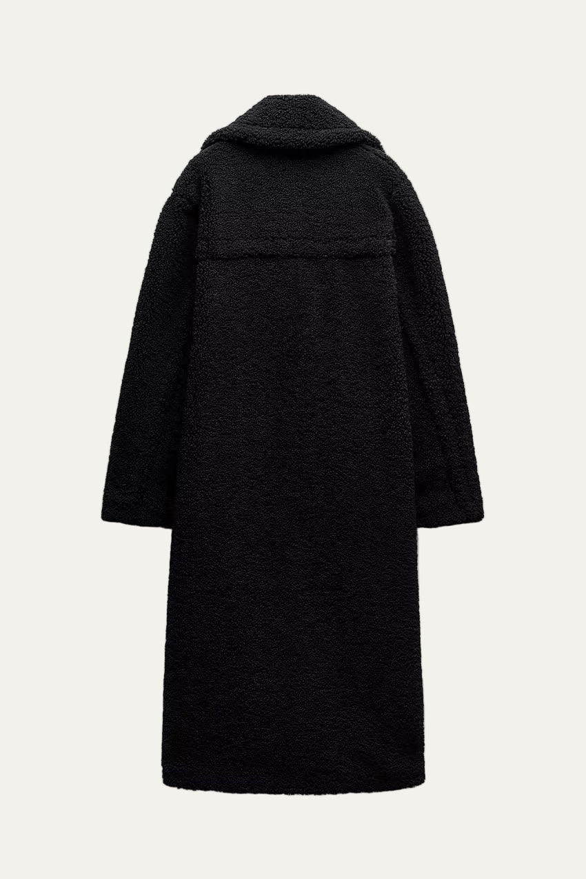 VogeLuxe | Women’s Plush Longline Teddy Coat 1