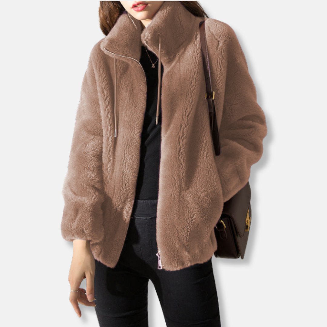 VogeLuxe | Women’s Plush Zip-Up Bomber 5