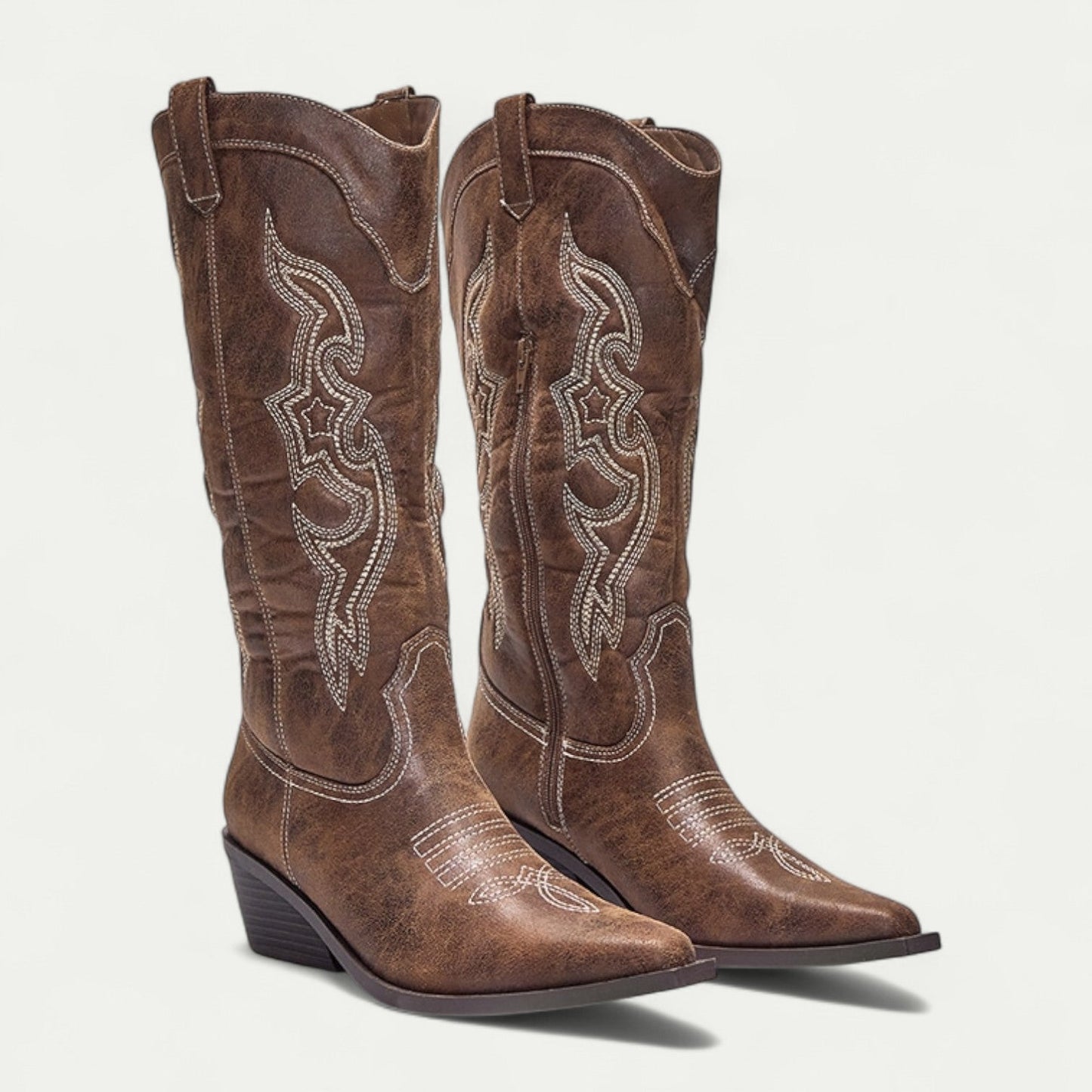 VogeLuxe | Women’s Polished Leather Western Boots 1
