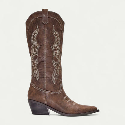 VogeLuxe | Women’s Polished Leather Western Boots 2