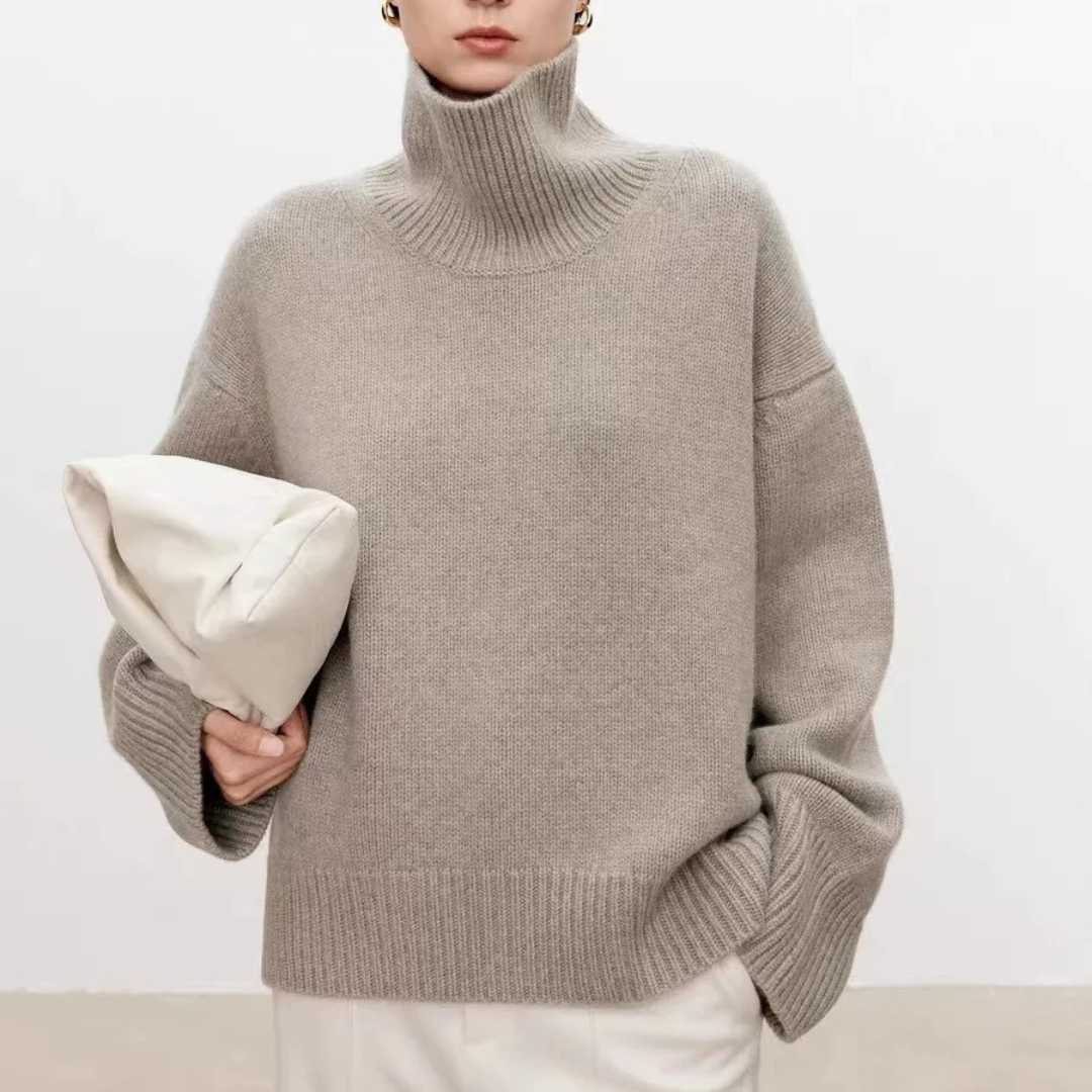 VogeLuxe | Women’s Pure Cashmere Turtleneck Sweater 1